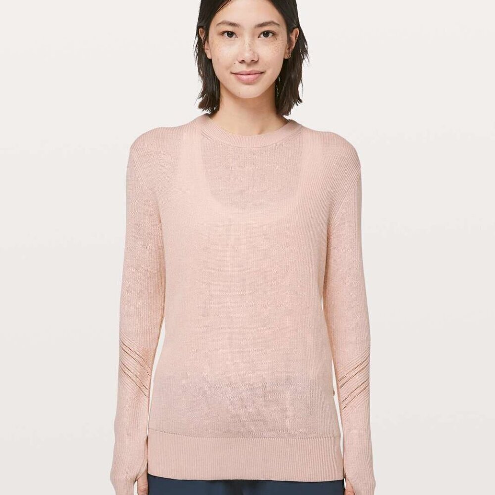 Lululemon Time To Restore Sweater Misty Pink Cashmere Blend